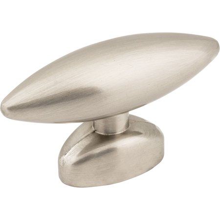 ELEMENTS BY HARDWARE RESOURCES 1-9/16" Overall Length Satin Nickel Football Verona Cabinet "T" Knob 409222SN